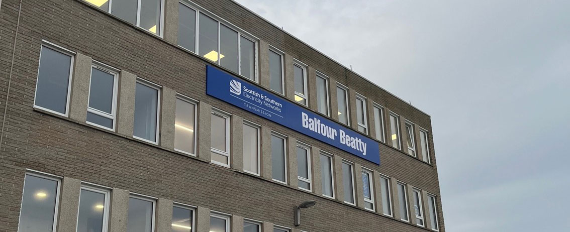 exterior of SSEN and Balfour Beatty office space in Peterhead